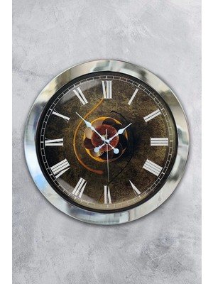 Kasva Concept Hediyelik 36 cm Krom Metal Mutfak Duvar Saati
