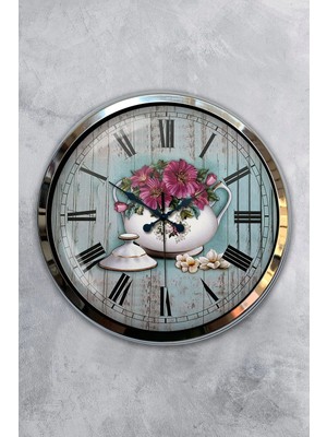 Kasva Concept 40 cm Krom Metal Mutfak Duvar Saati