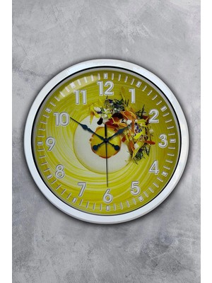 Kasva Concept Hediyelik 40 cm Beyaz Metal Mutfak Duvar Saati