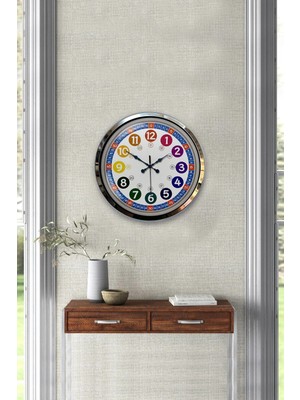 Kasva Concept 40 cm Krom Metal Eski Çarşı Duvar Saati