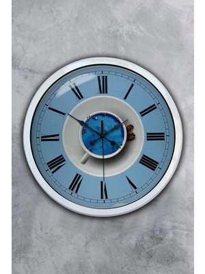 Kasva Concept 40 cm Beyaz Metal Mutfak Duvar Saati