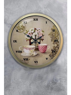 Kasva Concept 40 cm Eskitme Metal Mutfak Duvar Saati