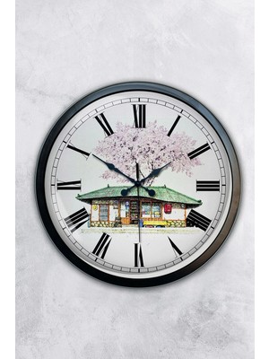 Kasva Concept 40 cm Siyah Metal Eski Ev Duvar Saati