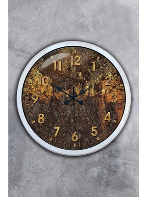 Kasva Concept 40 cm Beyaz Metal Retro Color Duvar Saati