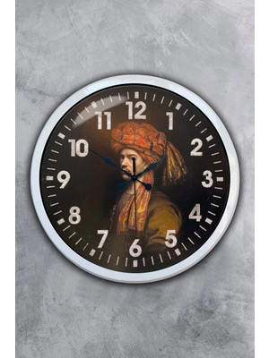 Kasva Concept Hediyelik 40 cm Beyaz Metal Osmanlı Duvar Saati
