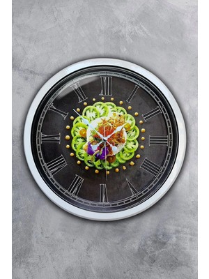 Kasva Concept 40 cm Beyaz Metal Mutfak Duvar Saati