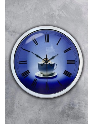 Kasva Concept 40 cm Beyaz Metal Mutfak Duvar Saati