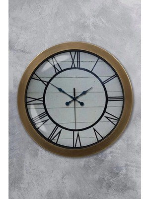 Kasva Concept Eskitme Metal Roma Rakamlı Duvar Saati 36 cm
