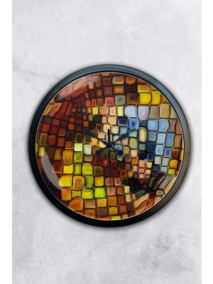 Kasva Concept 40 cm Siyah Metal Sevgili Duvar Saati