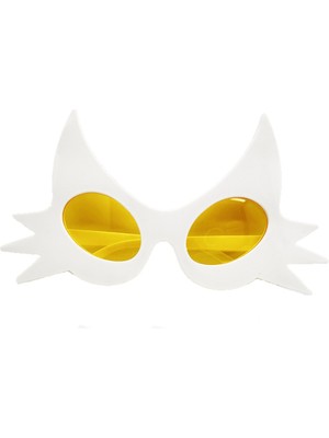 Urfakent Beyaz Renk Bıyık Tasarımlı Kedi Parti Gözlüğü 19X11 cm