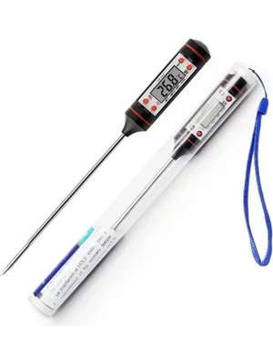 Urfakent Dijital Gida Termometresi - Yogurt Süt Su Mama Et ve Yiyecek Sicaklik Yemek Isi Ölçer Paslanmaz