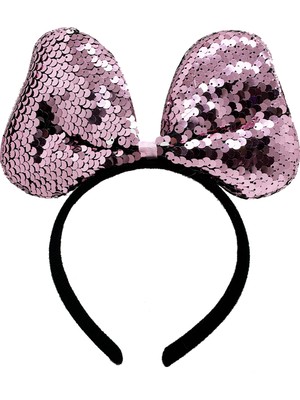 Urfakent Renk Değiştiren Pullu Fiyonk Parti Tacı Pembe Gümüş