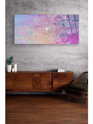 Olinpa Kırılmaz Cam Duvar Saati , Hem Tablo Hem Saat Renkli Tasarım Ev Ofis Hediyesi