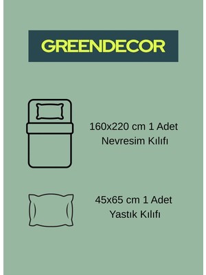 Greendecor Gökkuşağı Renkli Desenli Tasarımlı Dijital Baskılı Özel Tasarım Çarşafsız Şık Çocuk Nevresim Takımı