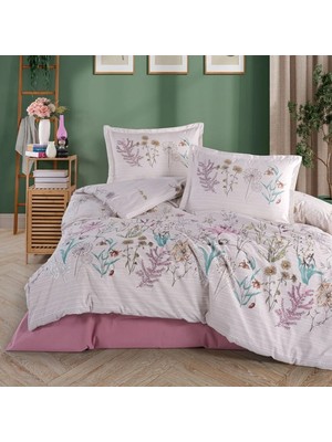 Mulvxurg  URG02  Nevresim Takımı Çift Kişilik Bahari V1 Pembe (Mulvix)