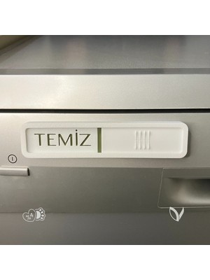 Minimal Temiz - Kirli Bulaşık Makinesi Göstergesi (15,5 x 3,5 Cm) - 3D Baskı