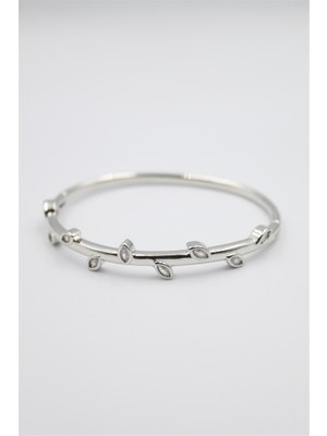 Royaleks Taşlı Vip Bilezik - Gümüş