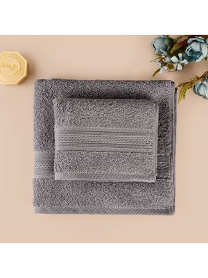 Boovi 2'li Havlu Seti - Antrasit - 40X60 cm + 60X100 cm