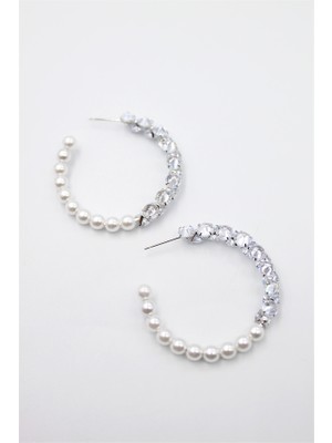 Royaleks Zirkon Taşlı Küpe - Gümüş