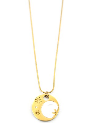 Royaleks Sedef Çiçek Kolye - Altın