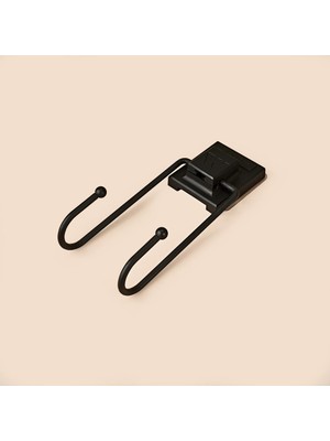 Profix Çift Kancalı Banyo Askısı - Siyah