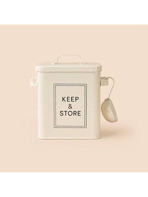 Matmel Bath Kapaklı Kutu - Krem - 18 cm