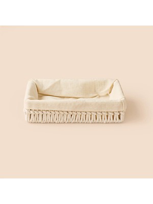 Simple Living Boho Style Sepet - Ekru - 7X19X28,5 cm