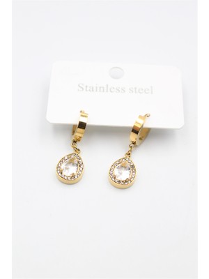 Royaleks Damla Taşlı Küpe - Altın