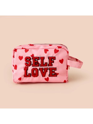 Simple Living Self Love Kozmetik Çantası - Pembe - 21X12X8 cm