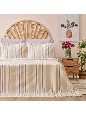 Matmel Soft Verano Çift Kişilik Pike Takımı - Gri / Bej