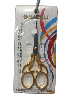 Urfakent Nakış Makası Altın Saplı Dekoratif Makas YBL-074 Model 2