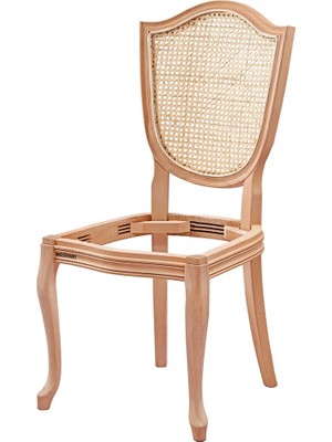 Masifart Cornie Hasırlı Kupa Sandalye Cilasız Ham