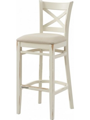 Masifart Rence Lüks Çarpı Bar Sandalyesi