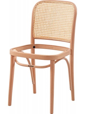 Masifart Avgustin Hasırlı Petek Döşemeli Sandalye Cilasız Ham