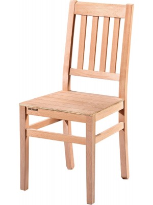 Masifart Adore 4 Çıtalı Izgaralı Sandalye Cilasız Ham