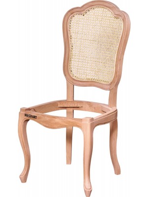 Masifart Hora Hasırlı Florya Sandalye Cilasız Ham