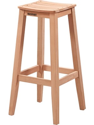 Masifart Abundio Izgaralı Bar Taburesi Cilasız Ham