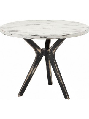 Masifart Alirio 120 Lik Meşe Poli (3 Lü) Yuvarlak Yemek Masası