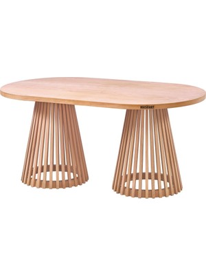 Masifart Avila 160 Lık Kafes Oval Masa Cilasız Ham