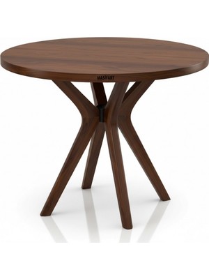 Masifart Alirio 90 Lık Kayın Poli (4 Lü) Yuvarlak Yemek Masası