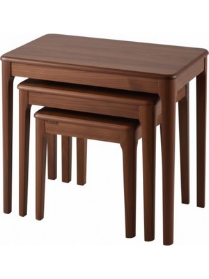 Masifart Oktober Soft Ceviz Zigon Sehpa