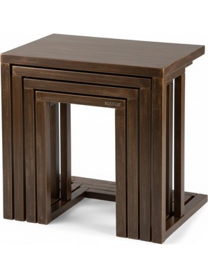 Masifart Stoke 4 Lü Kayın C Zigon Sehpa