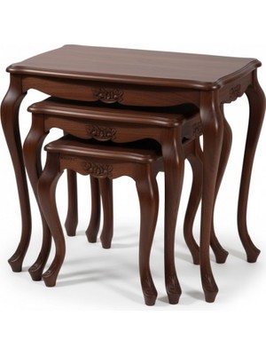 Masifart Hazel Avangart 3 Lü Oymalı Zigon Sehpa