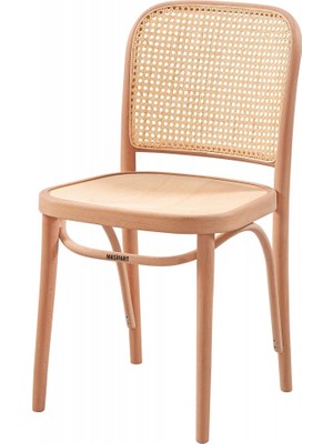 Masifart Aldonna Hasırlı Petek Sandalye Cilasız Ham