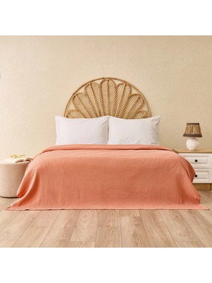 Matmel Soft Rete Çift Kişilik Pike - Kiremit - 200X220 cm