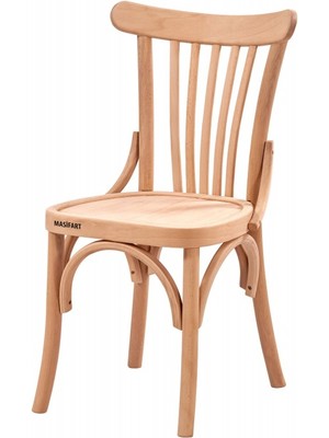 Masifart Viviano Çıtalı Tonet Sandalye Cilasız Ham
