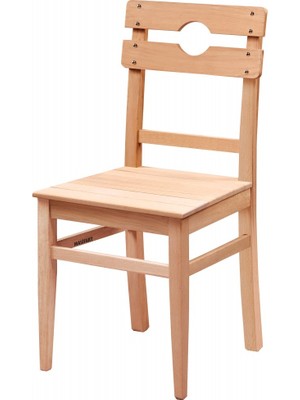 Masifart Gemin Kahveci Sandalye Cilasız Ham