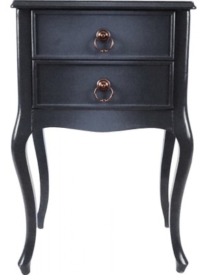 Masifart Leon Komodin Gölgeli Füme Lükens Çift Çekmeceli Telefonluk