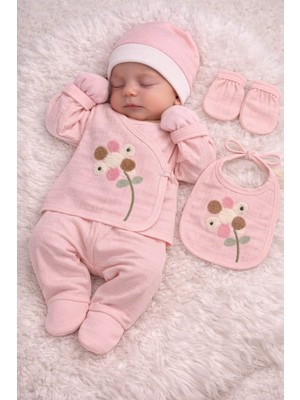 Lino Baby 5'li Kutulu %100 Pamuk Yeni Doğan Kız Bebek Hastane Çıkışı
