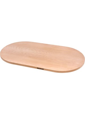 Masifart Steit Kayın 160 Lık Oval Tabla Cilasız Ham